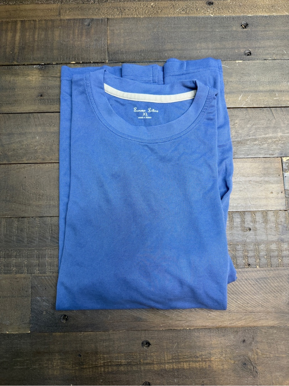 Vintage Burma Bibas Men's Short Sleeve Crew Tee in Blue XL
